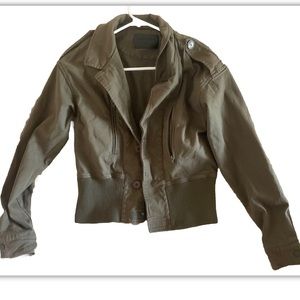 Green Military Jacket Small Soft